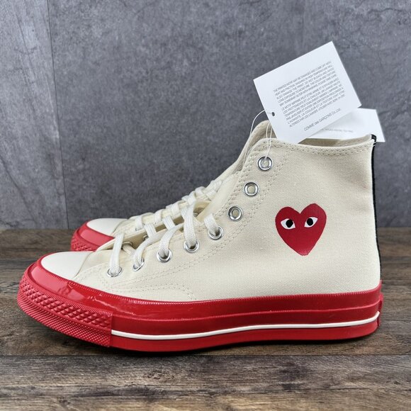 Converse Chuck Taylor All Star 70 High Comme Des Garcons Sz 8.5 Mens Pristine - Picture 4 of 10